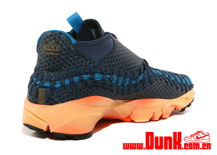 Nike Air Footscape Woven Chukka Navy Orange 02