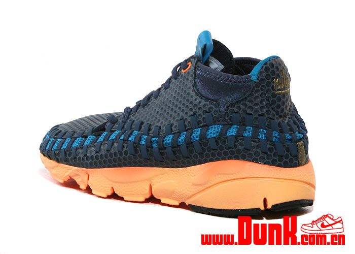 Nike Air Footscape Woven Chukka Navy Orange 03