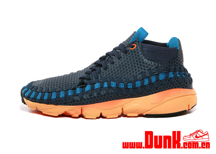 Nike Air Footscape Woven Chukka Navy Orange 06