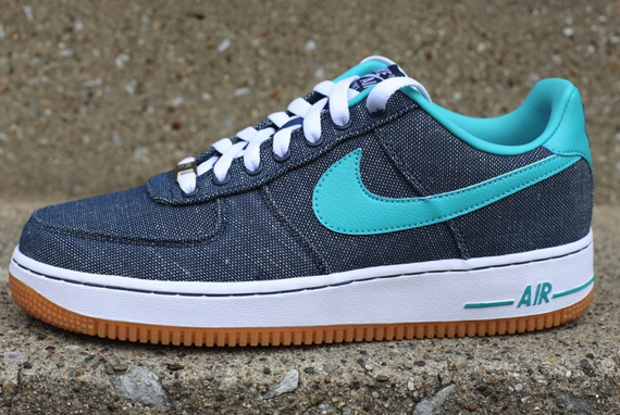 Nike Air Force 1 Low Canvas Gum Squadron Blue 1