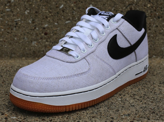 Nike Air Force 1 Low Canvas Gum White Black 2