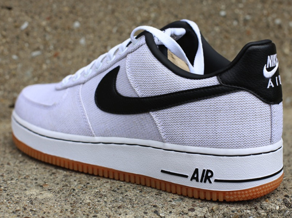 Nike Air Force 1 Low Canvas Gum White Black 3