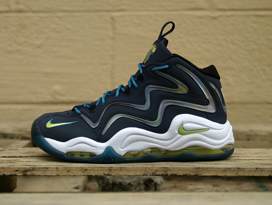 Nike Air Pippen Midnight Navy Sonic Yellow Tropical Teal 2