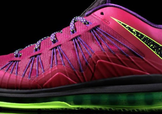 Nike LeBron X Low – Red Plum – Electric Green – Black