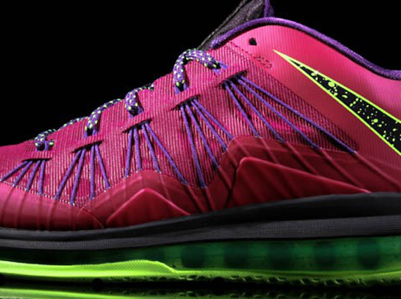 Nike LeBron X Low – Red Plum – Electric Green – Black