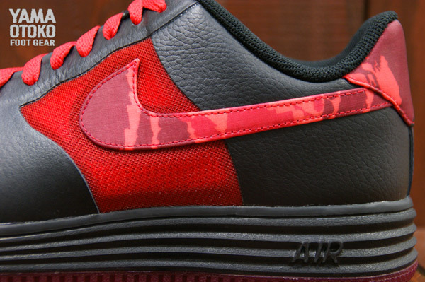 Nike Lunar Force 1 Lthr Black Red Camo 3