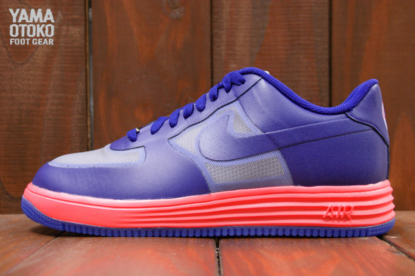 Nike Lunar Force 1 Lthr Wolf Grey Deep Royal Blue Atomic Red 5