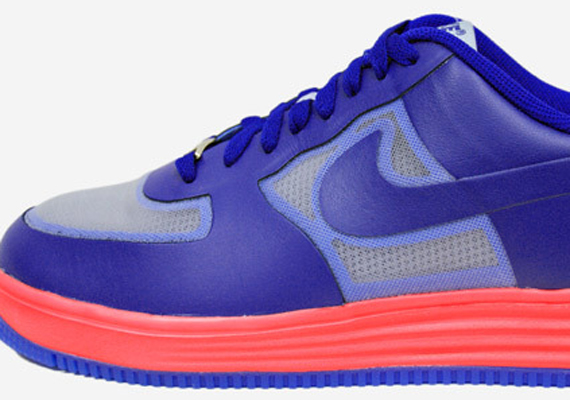 Nike Lunar Force 1 - Wolf Grey - Deep Royal Blue - Atomic Red