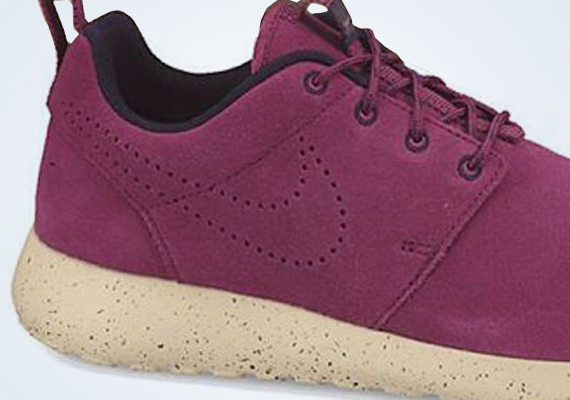 Nike Roshe Run Suede - Maroon - Beige