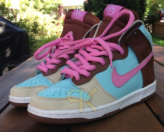 Nike Sb Dunk High Brown Blue Pink Sample 1