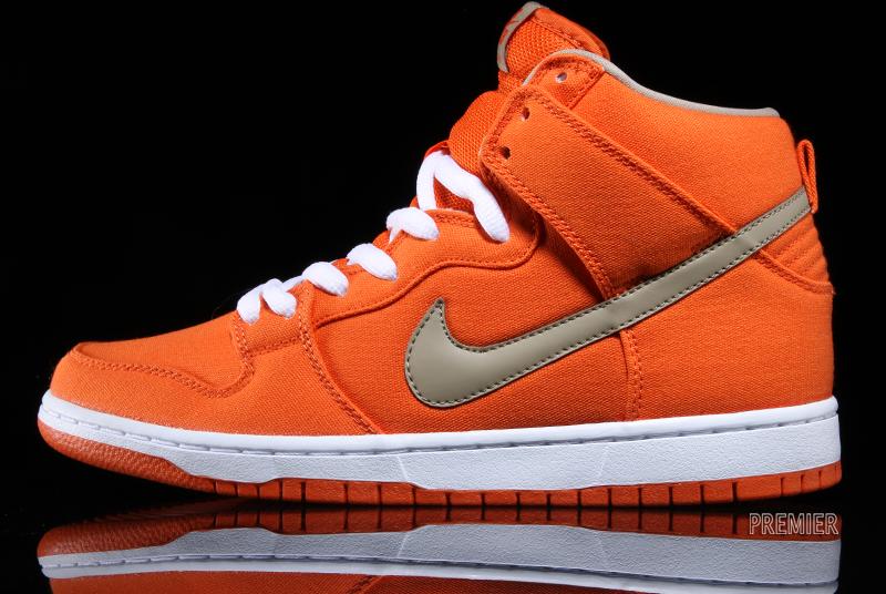 Nike Sb Dunk High Urban Orange White Bamboo 3