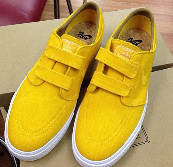 Nike Stefan Janoski Velcro Yellow Rip Stop 2