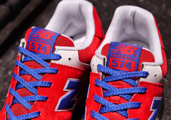 Red Blue New Balance 574 4