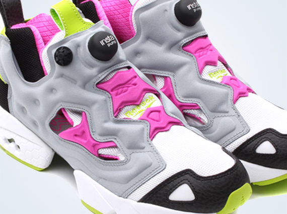 Reebok Insta Pump Fury White Grey Pink Neon1