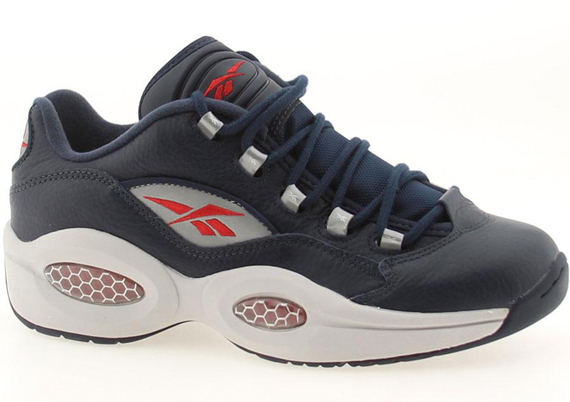 Reebok Question Low Navy Red 3