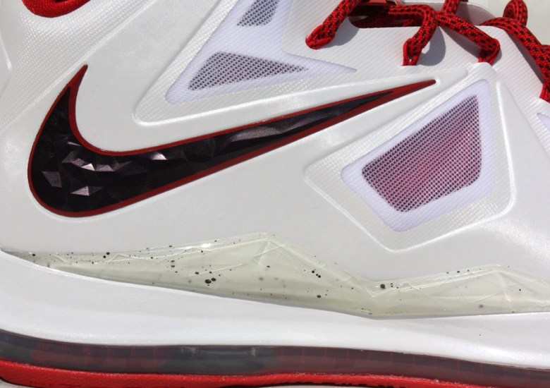 Nike LeBron X – Unreleased White/Red Promo Sample