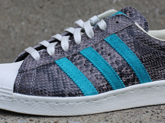 adidas Originals Superstar 80s - Snake - Turquoise