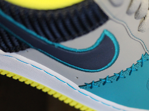 Nike Air Force 1 Low - Wolf Grey - Midnight Navy - Tropical Teal