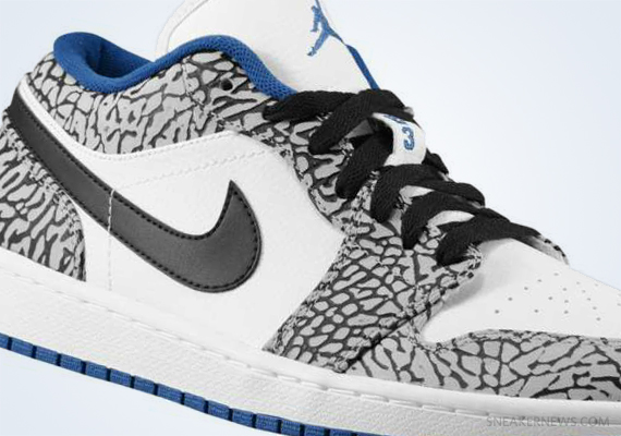 Air Jordan 1 Low White Black Cement Grey True Blue 01