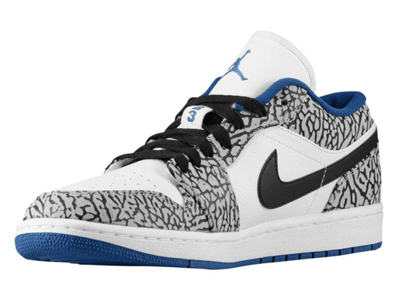 Air Jordan 1 Low White Black Cement Grey True Blue 05