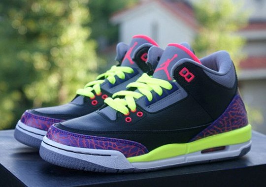 Air Jordan III GS – Black – Purple – Volt