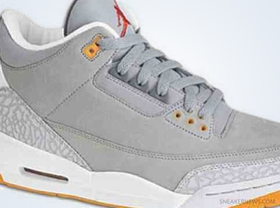 Air Jordan III - New Slate - Wolf Grey - Cool Grey - Team Orange