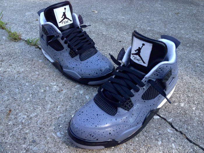 Air Jordan IV "All Over Cement" by DeJesus Customs