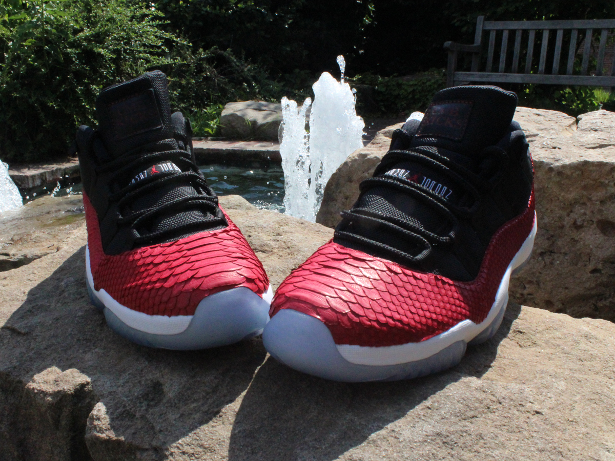 Air Jordan Xi Low Red Python By Cmb Kicks 4