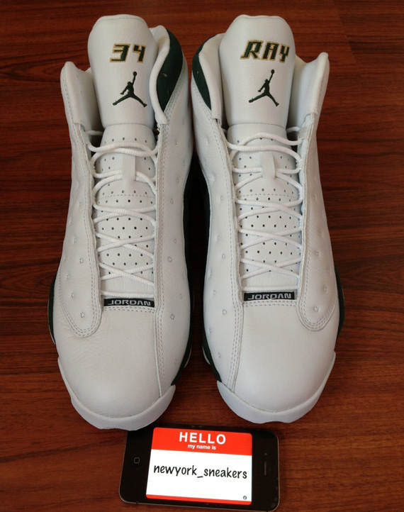 Air Jordan Xiii Ray Allen Sonics Pe 10