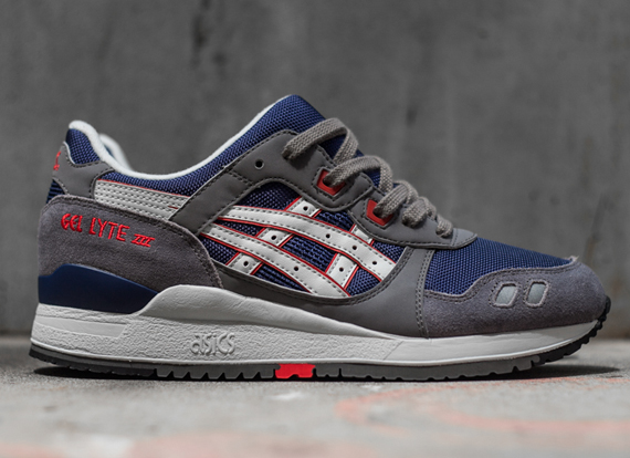 Asics Gel Lyte Iii Grey Navy Red 2