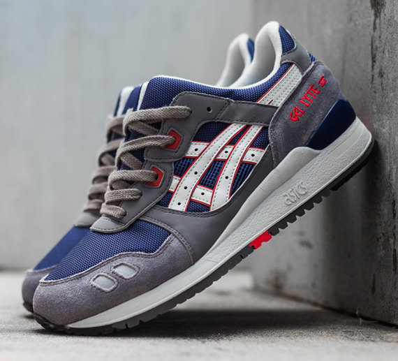 Asics Gel Lyte Iii Grey Navy Red 3