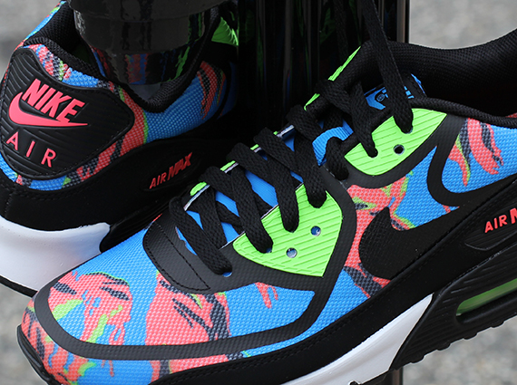 Nike Air Max 90 Tape - Blue Hero - Flash Lime - Atomic Red