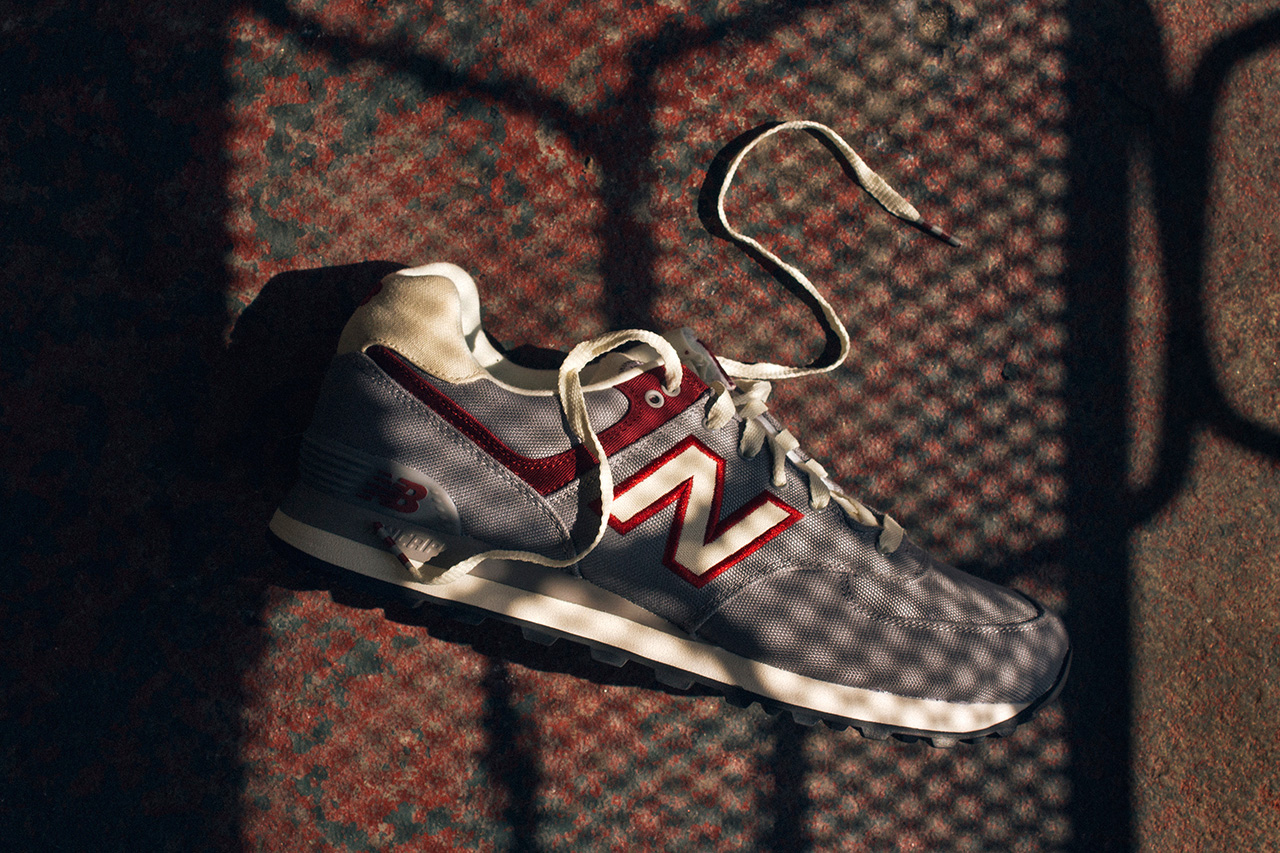 New Balance 574 Grey Burgundy Pack 4