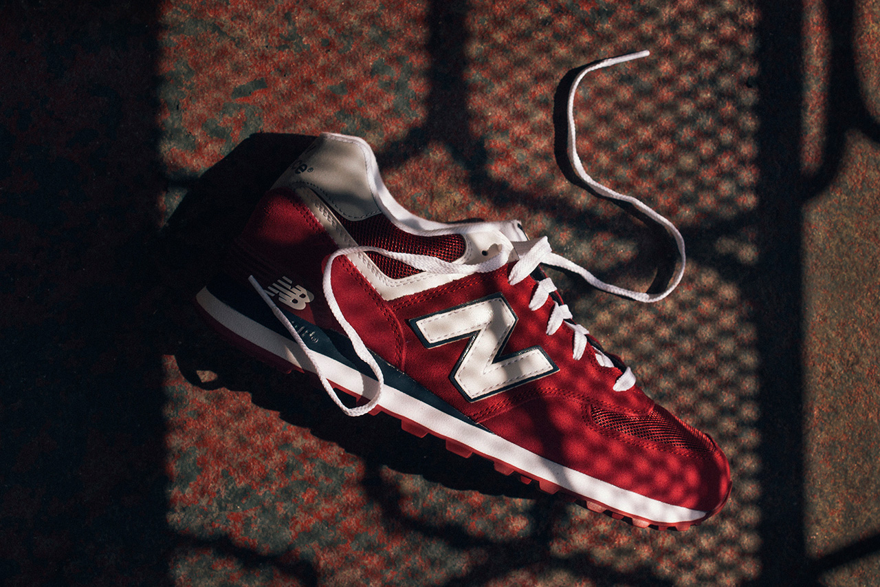 New Balance 574 Grey Burgundy Pack 7