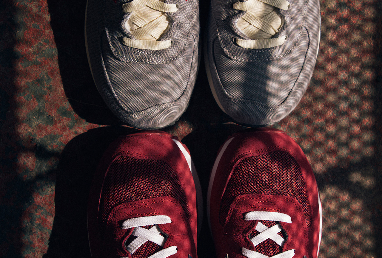 New Balance 574 Grey Burgundy Pack 8