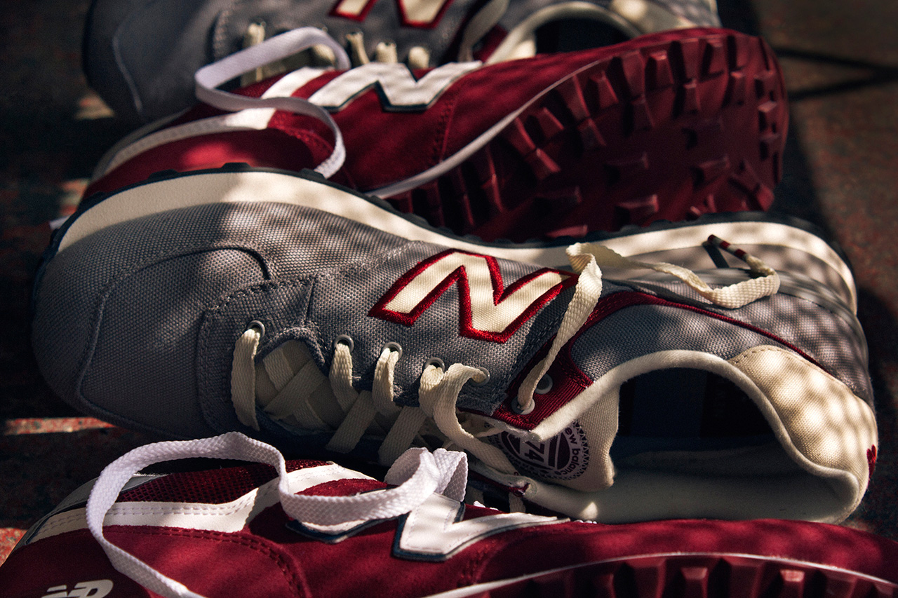 New Balance 574 Grey Burgundy Pack 9