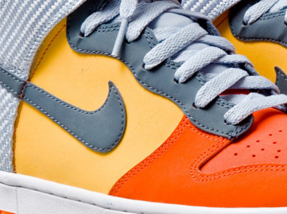 Nike Dunk High – Team Orange – Navy – Grey Carbon Fiber