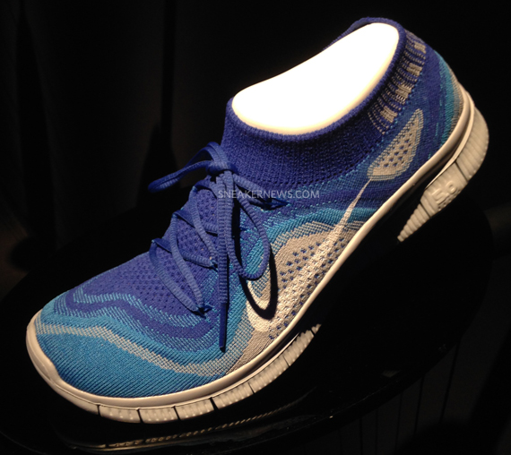 Nike Free Flyknit Blue Grey White 1