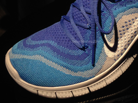 Nike Free Flyknit Blue Grey White 2