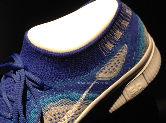 Nike Free Flyknit Blue Grey White 3