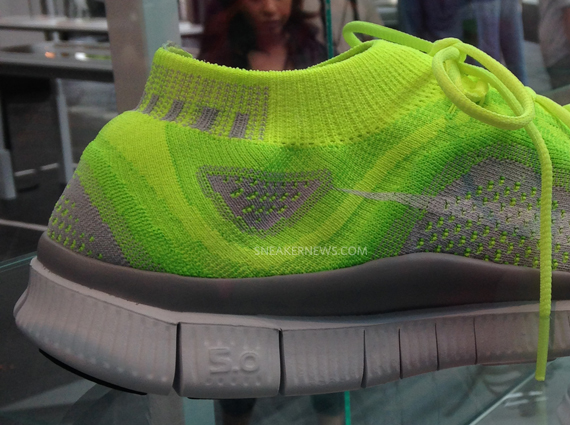 Nike Free Flyknit Volt Grey 2