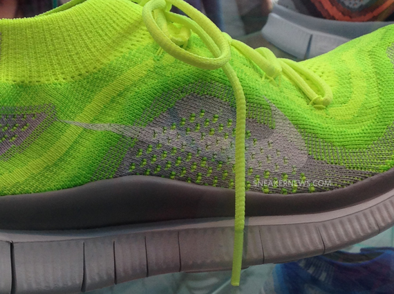 Nike Free Flyknit – Volt – Grey