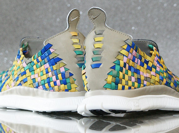 Nike Free Woven 4.0 – Khaki – Stadium Green – Hyper Blue – Ion Pink