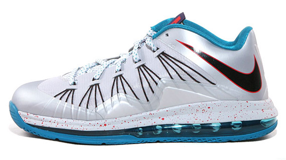 Nike Lebron X Low Platinum Black Tropical Teal Red 1