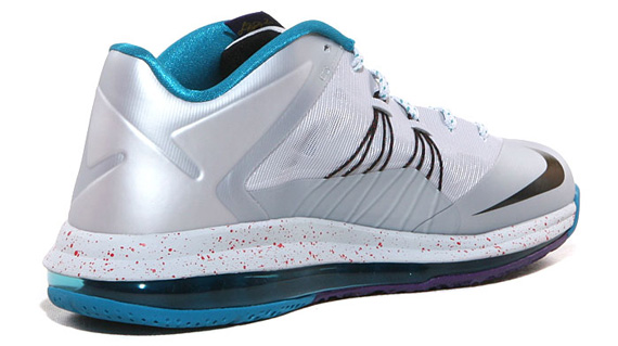 Nike Lebron X Low Platinum Black Tropical Teal Red 2