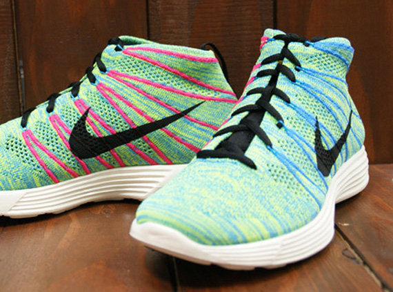 Nike Lunar Flyknit Chukka Blue Glow Black Volt Sail