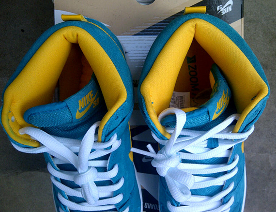 Nike Sb Dunk High Tropical Teal University Gold 6