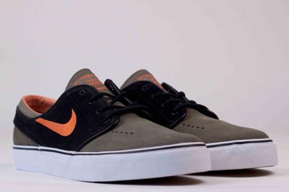 Nike Sb Stefan Janoski Sneaker Medium Olive Urban Orange Black 2