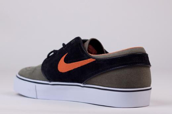 Nike Sb Stefan Janoski Sneaker Medium Olive Urban Orange Black 4