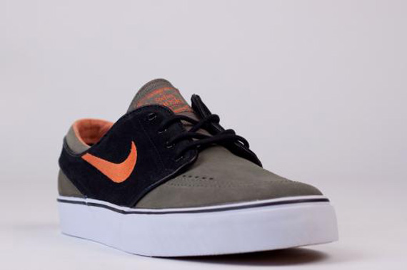 Nike Sb Stefan Janoski Sneaker Medium Olive Urban Orange Black 5